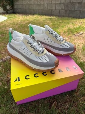 New 4CCCCEES Kapok Linto Fresh Platform Leather Sneakers size 41 (women’s 10)
